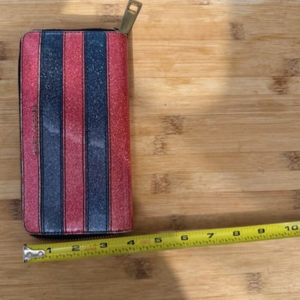 Marc Jacobs – Glitter Striped Zip-Around Wallet / Clutch - Picture 16 of 16